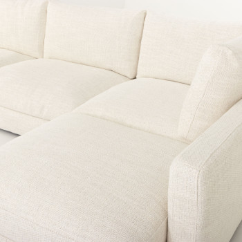 Stellar Right Hand Facing Chaise Sofa, Ivory
