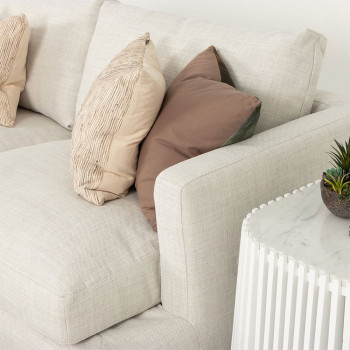 Stellar Left Hand Facing Chaise Sofa, Natural