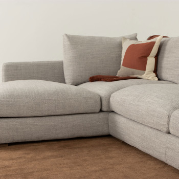 Stellar Left Hand Facing Chaise Sofa, Light Grey