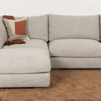 Stellar Left Hand Facing Chaise Sofa, Light Grey