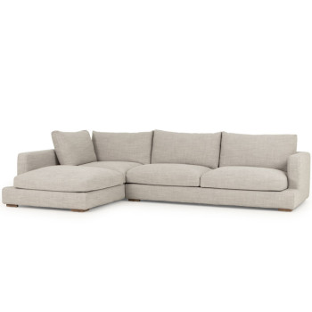 Stellar Left Hand Facing Chaise Sofa, Light Grey