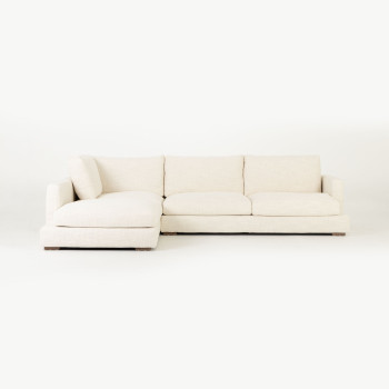 Stellar Left Hand Facing Chaise Sofa, Ivory