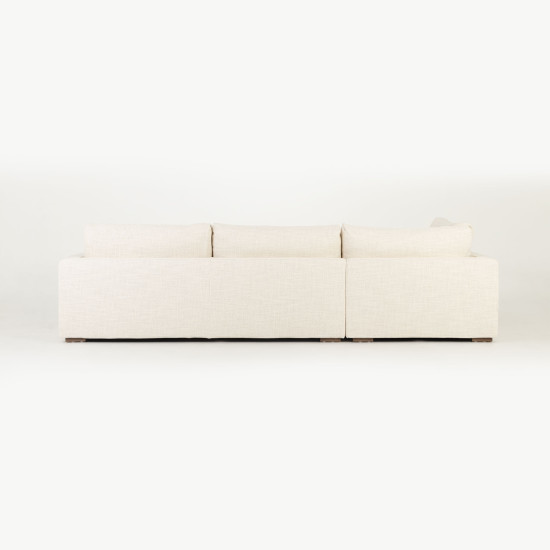 Stellar Left Hand Facing Chaise Sofa, Ivory