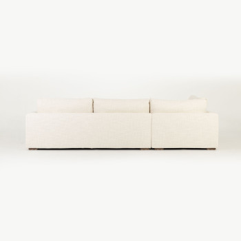 Stellar Left Hand Facing Chaise Sofa, Ivory