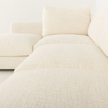 Stellar Left Hand Facing Chaise Sofa, Ivory
