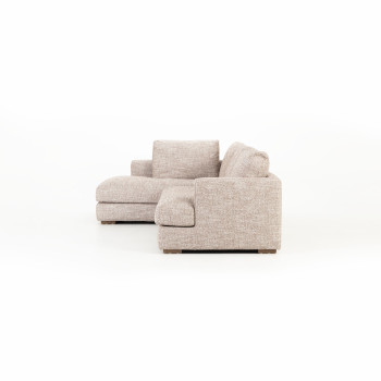 Verona Left Hand Facing Chaise Sofa, Brown