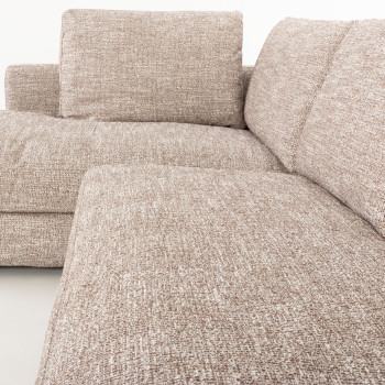 Verona Left Hand Facing Chaise Sofa, Brown