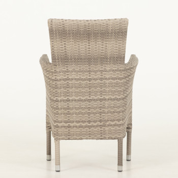 Aruba Outdoor Dining Chair, White/Grey