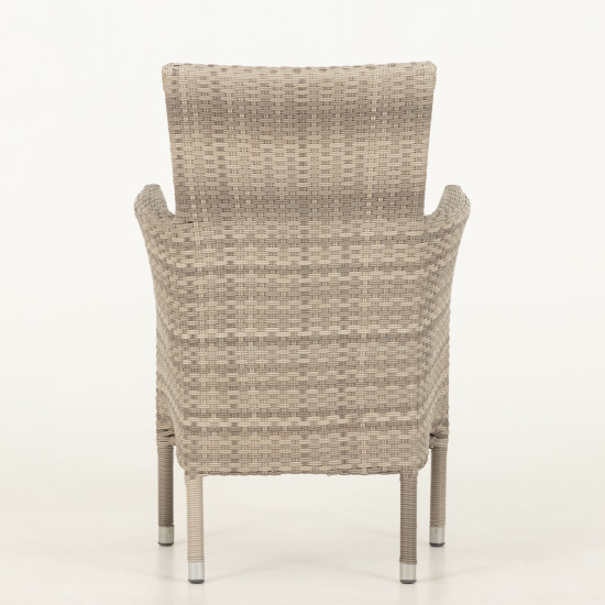 Aruba Outdoor Dining Chair, White/Grey