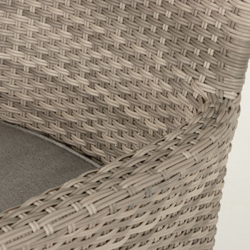 Aruba Outdoor Dining Chair, White/Grey