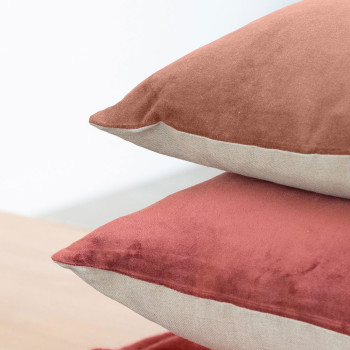 Mulberi Majestic Cushion - Poly Inner, Muted Coral