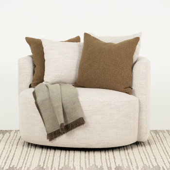 McKenna Swivel Chair, Ivory