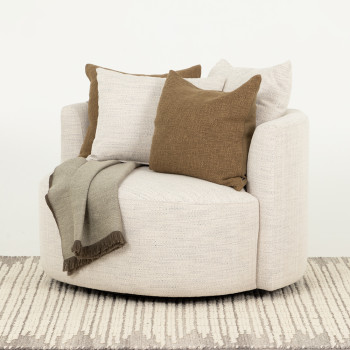McKenna Swivel Chair, Ivory
