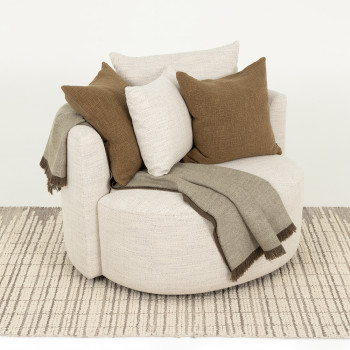 McKenna Swivel Chair, Ivory