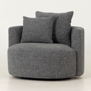McKenna Swivel Chair, Charcoal