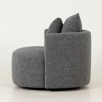 McKenna Swivel Chair, Charcoal