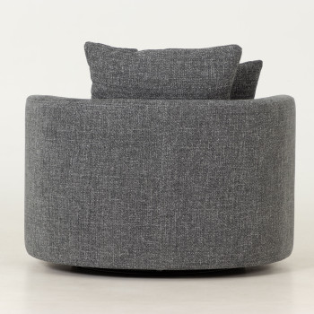 McKenna Swivel Chair, Charcoal