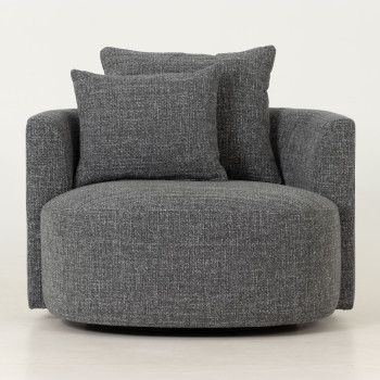 McKenna Swivel Chair, Charcoal