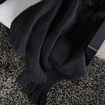 Ollo Fiesta Throw - 125 x 150 cm, Black