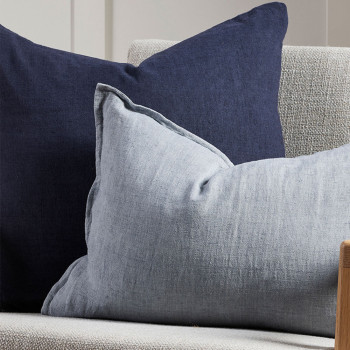 Ollo Dolce Cushion - Feather Inner, Cloud Blue