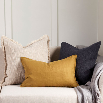 Ollo Dolce Cushion - Feather Inner, Toffee