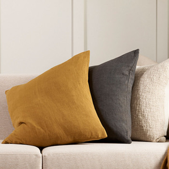 Ollo Milano Cushion - Feather Inner, Toffee