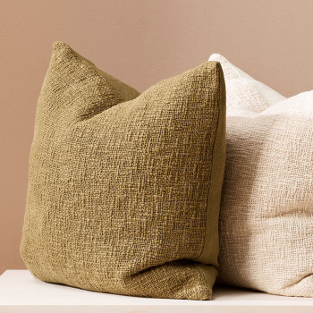 Ollo Bardot Cushion - Feather Inner, Olive
