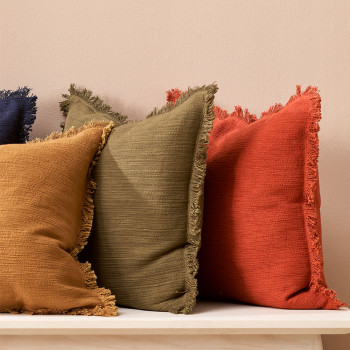 Ollo Otto Cushion - Feather Inner, Brick