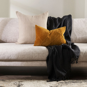 Ollo Capri Throw, Charcoal