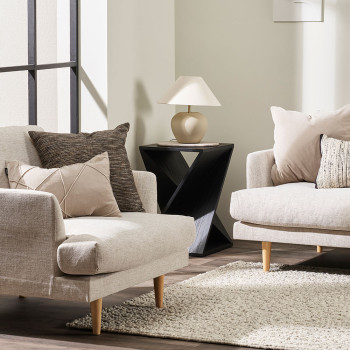 Ollo Alba Cushion - Feather Inner, Ecru