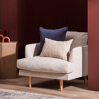 Ollo Alba Cushion - Feather Inner, Ecru