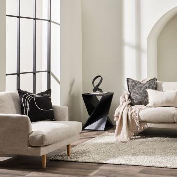 Ollo Loveline Cushion - Feather Inner, Black