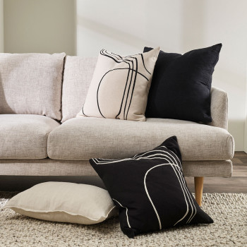 Ollo Loveline Cushion - Feather Inner, Ecru