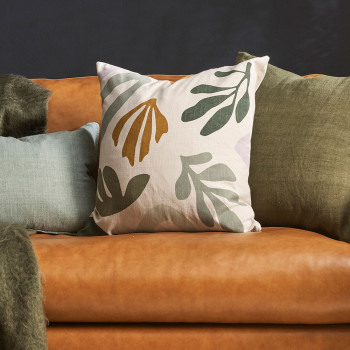 Ollo Ariana Cushion - Feather Inner, Sage