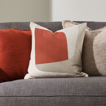 Ollo Maria Cushion - Feather Inner, Brick