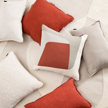 Ollo Maria Cushion - Feather Inner, Brick