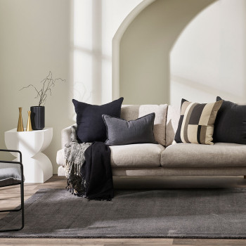 Ollo Miley Cushion - Feather Inner, Black