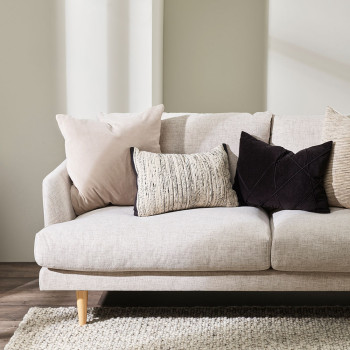 Ollo Alba Cushion - Feather Inner, Black