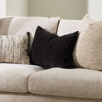 Ollo Alba Cushion - Feather Inner, Black