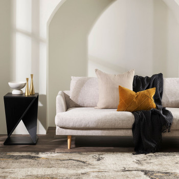 Ollo Alba Cushion - Feather Inner, Toffee