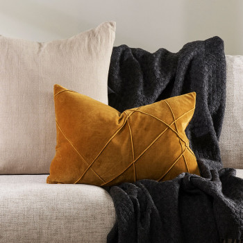Ollo Alba Cushion - Feather Inner, Toffee