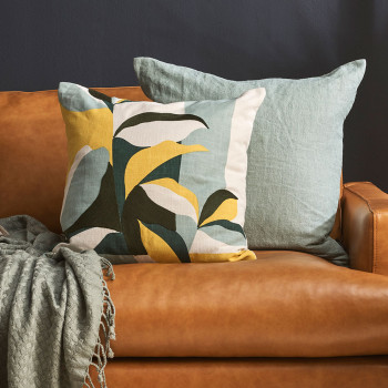 Ollo Milano Cushion - Feather Inner, Sage