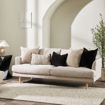 Ollo Oralie Cushion - Feather Inner, Black