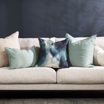 Ollo Amelia Cushion - Feather Inner, Navy