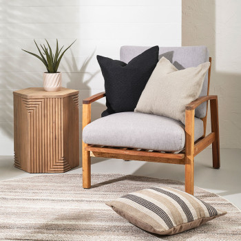 Ollo Southwold Outdoor Cushion - Poly Inner, Black