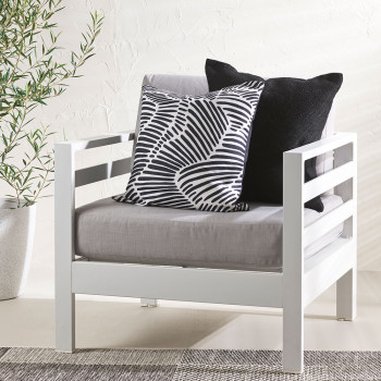 Ollo Contours Outdoor Cushion - Poly Inner, Black