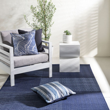 Ollo Contours Outdoor Cushion - Poly Inner, Navy