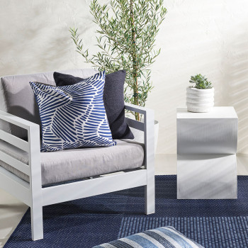 Ollo Contours Outdoor Cushion - Poly Inner, Navy