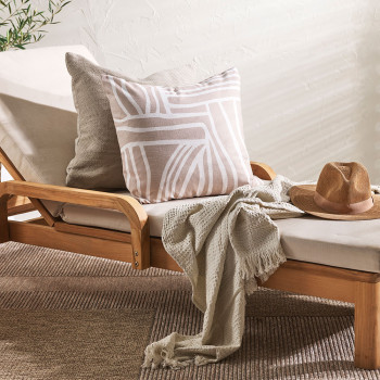 Ollo Maze Outdoor Cushion - Poly Inner, Ecru