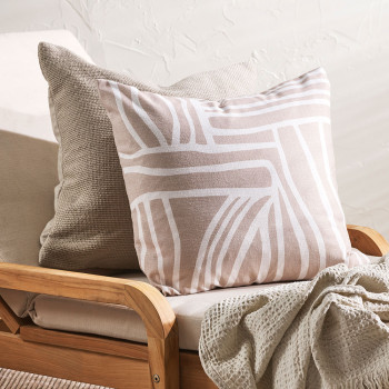 Ollo Maze Outdoor Cushion - Poly Inner, Ecru